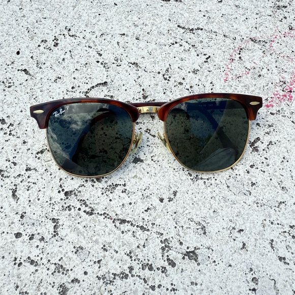 Ray Ban Clubmaster Classic Tortoise Green- Polarized - Picture 1 of 6
